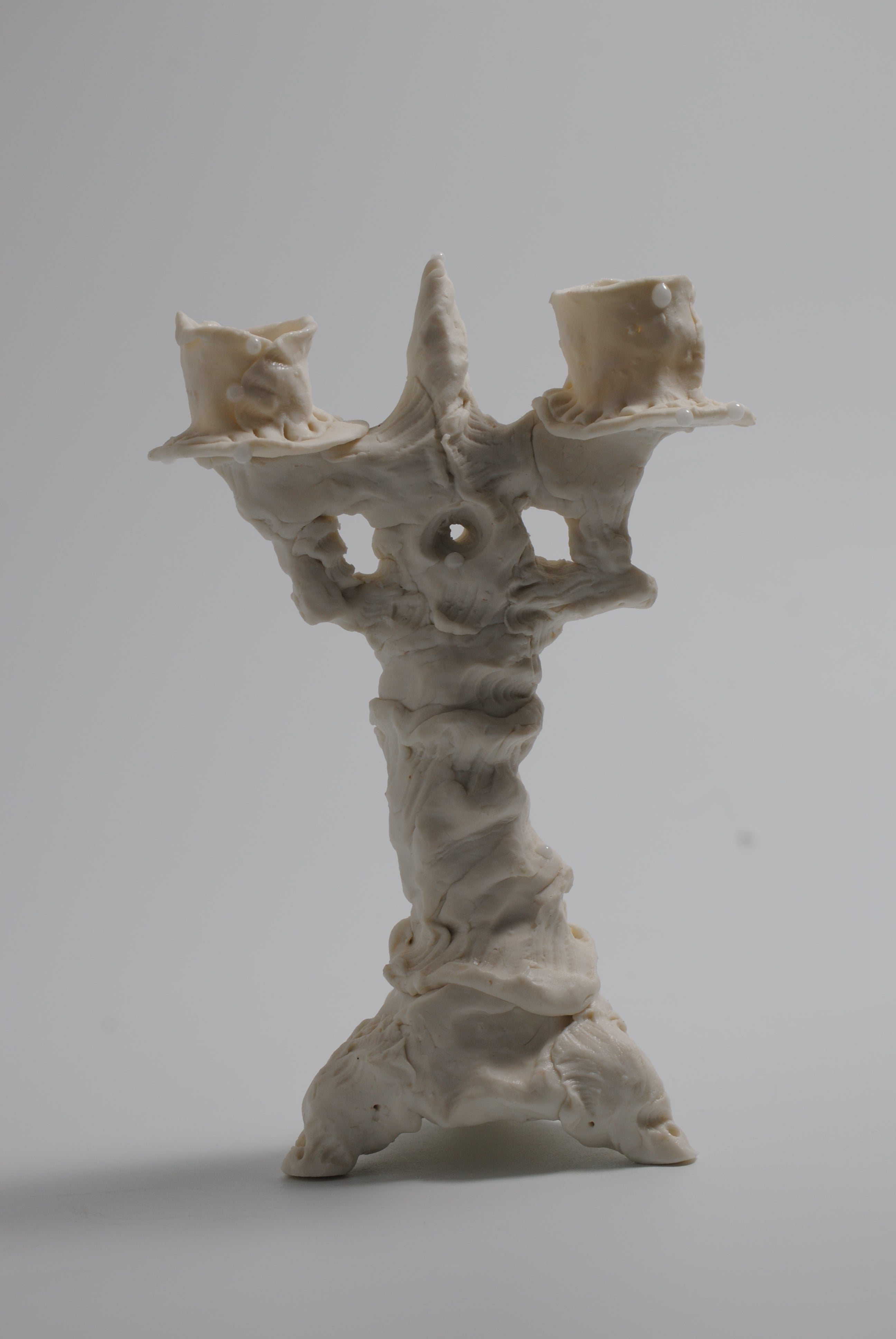 Two-arm porcelain chandelier