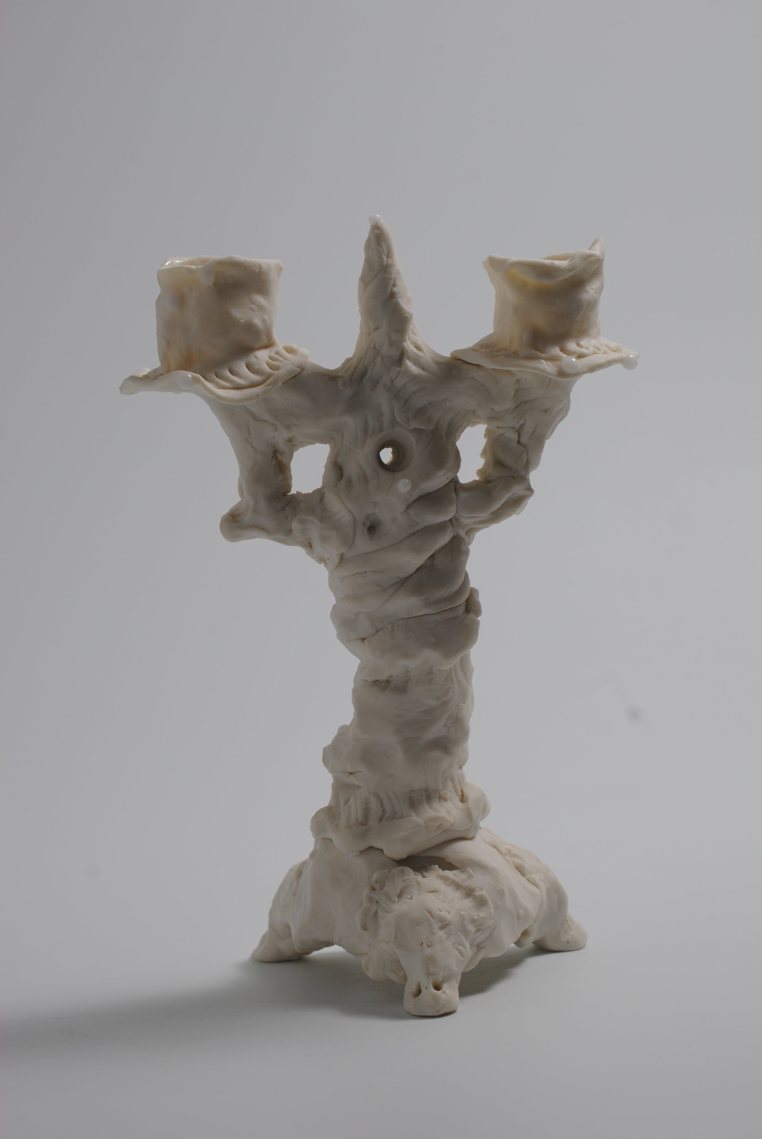 Two-arm porcelain chandelier