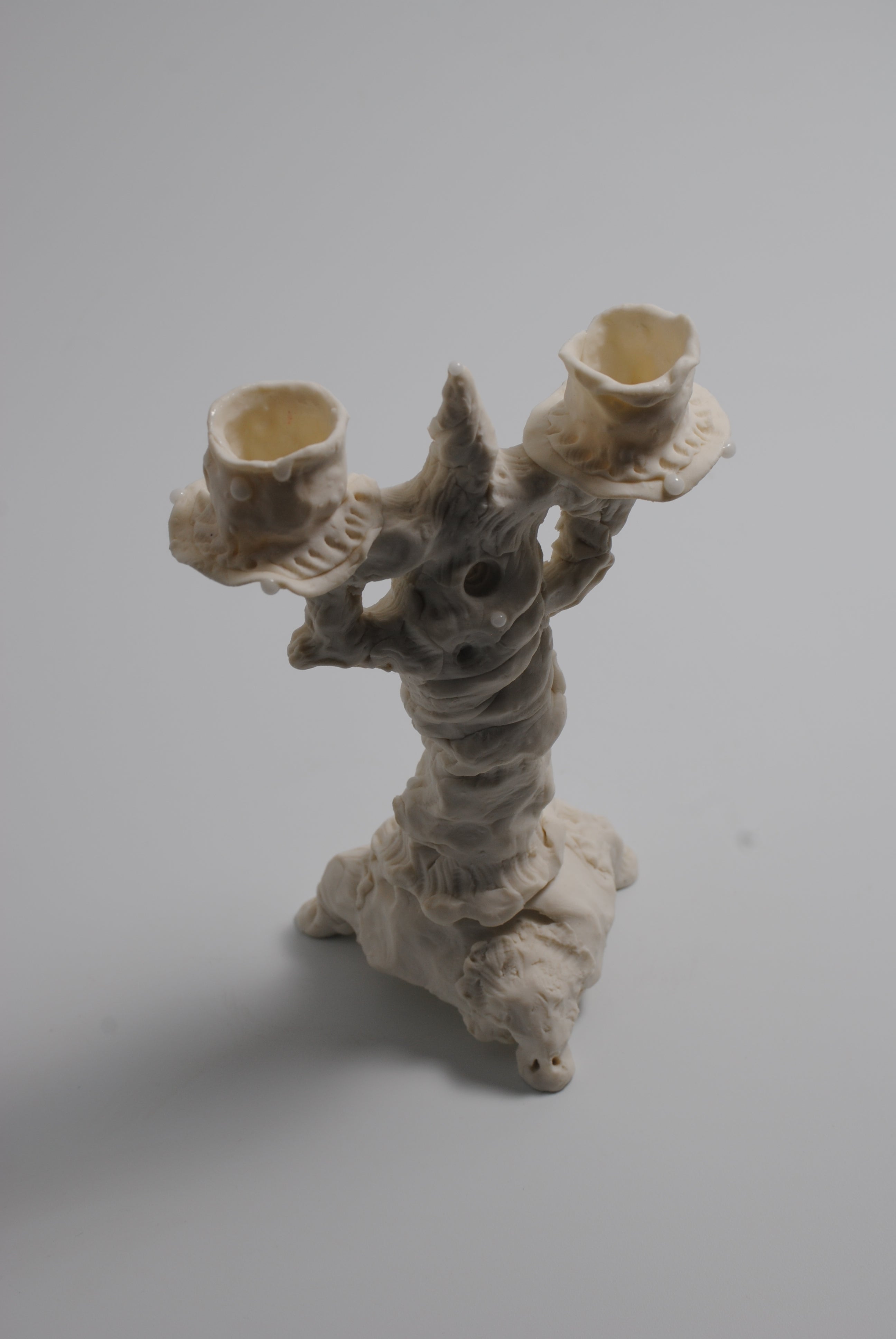 Two-arm porcelain chandelier