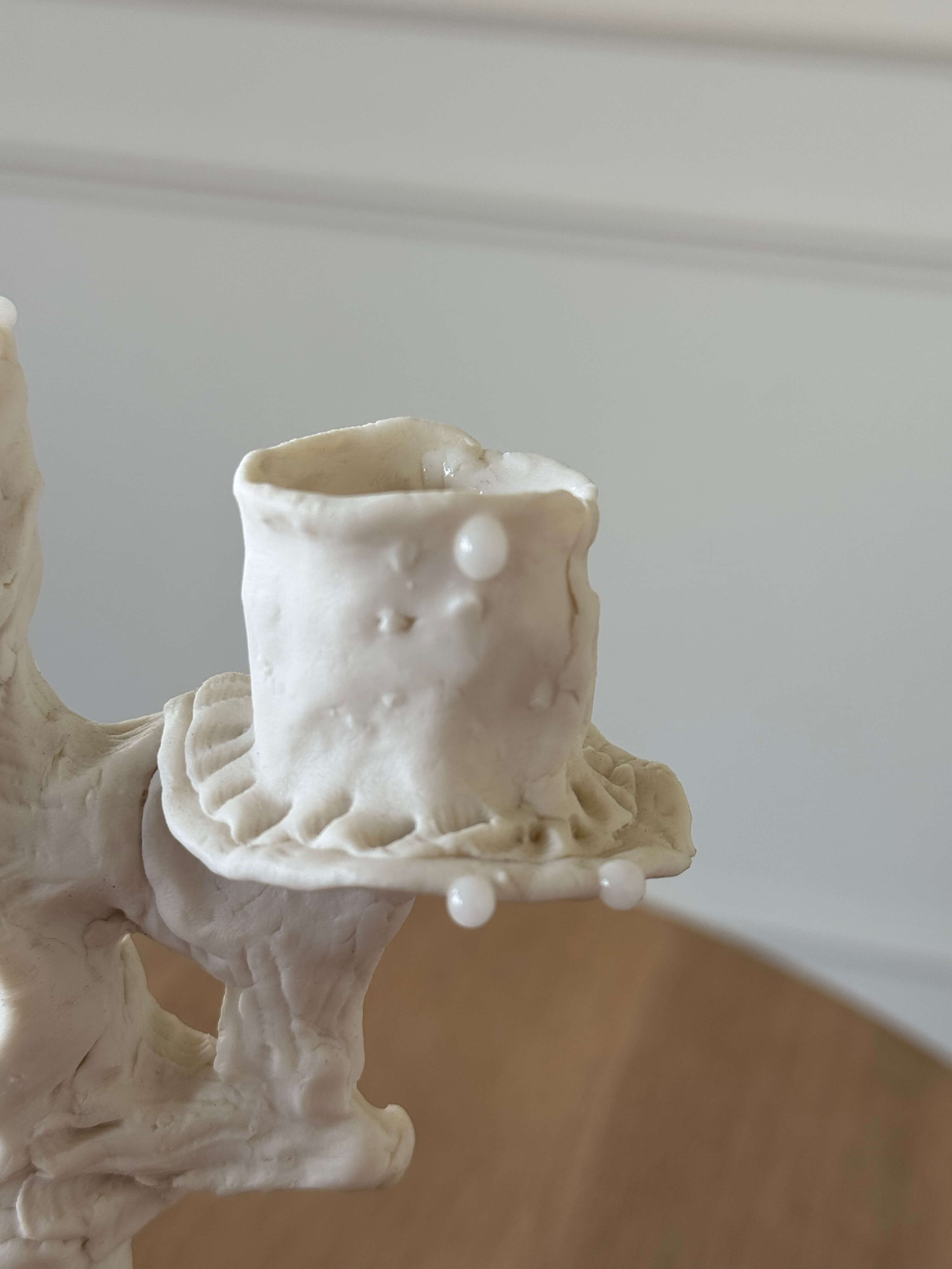 Two-arm porcelain chandelier