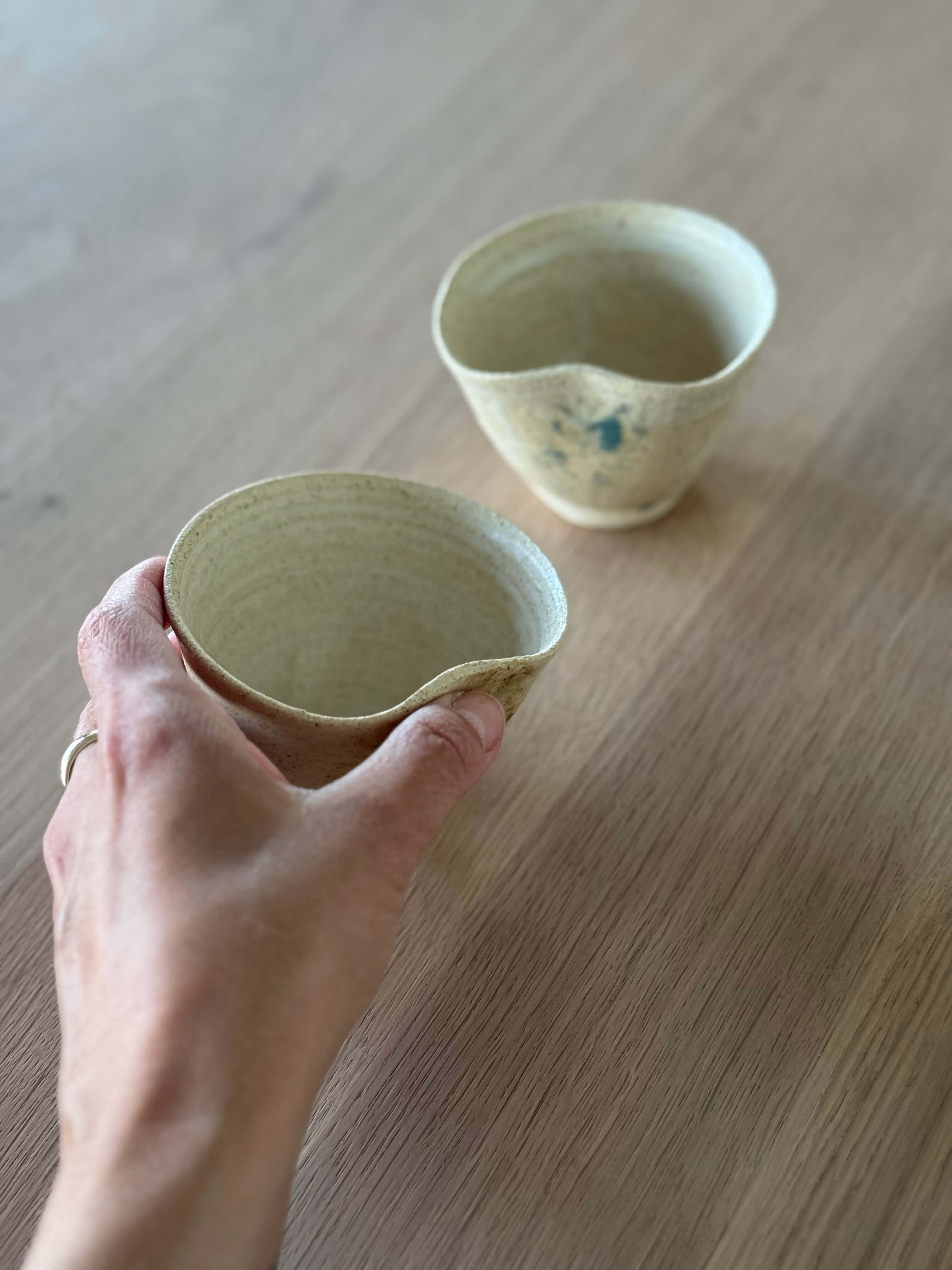 Set of 2 Handcrafted Stoneware Cups