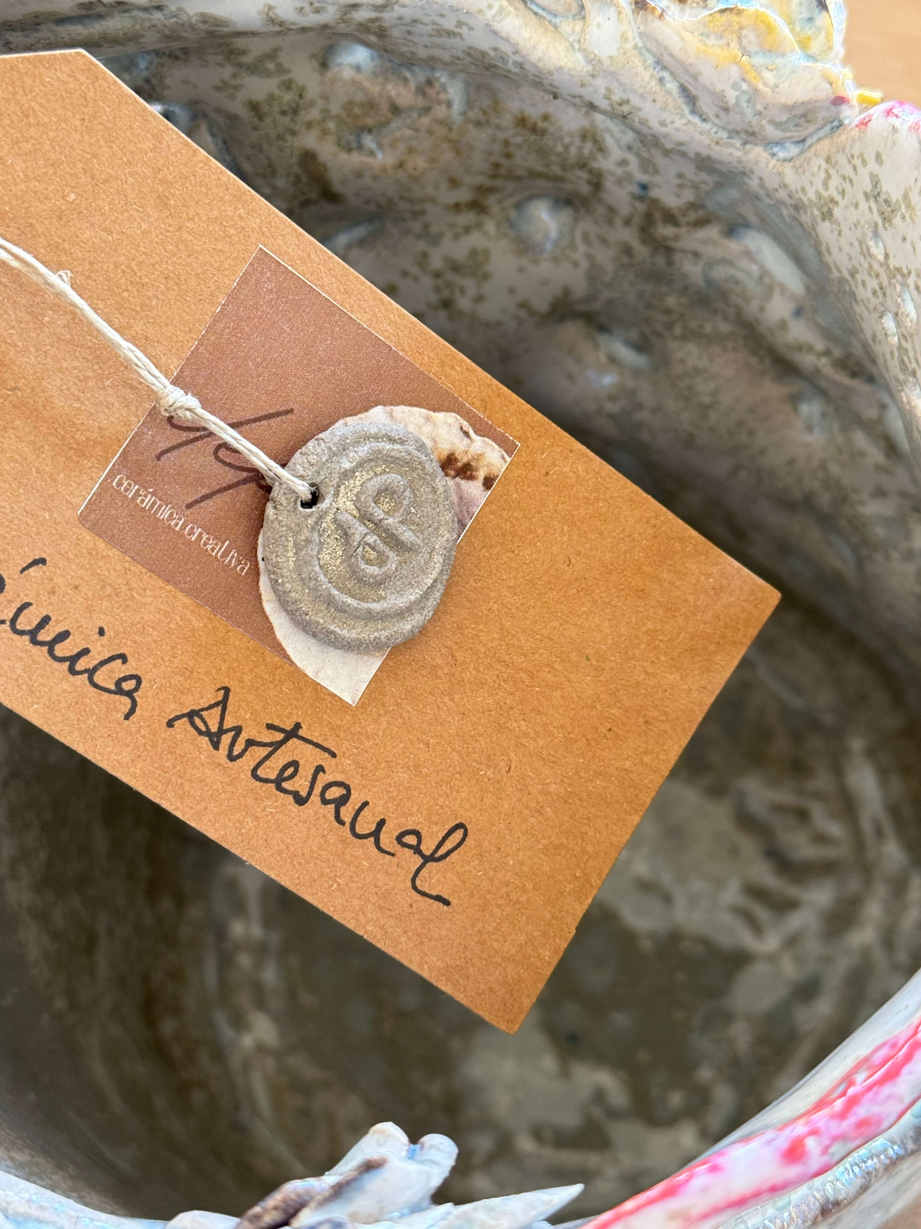 Handcrafted Stoneware Vase, "Light, Joy and Transformation"