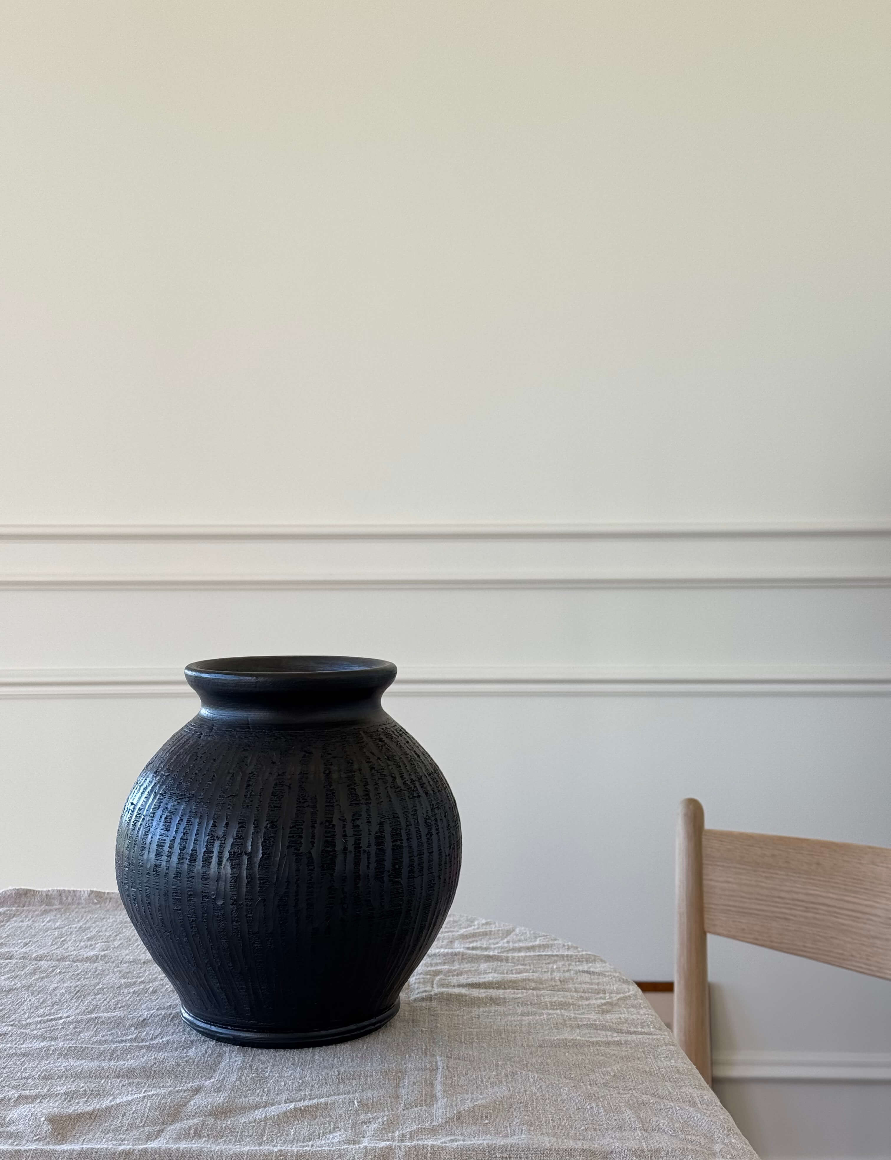 Handcrafted Black Clay Vase “Siwek”