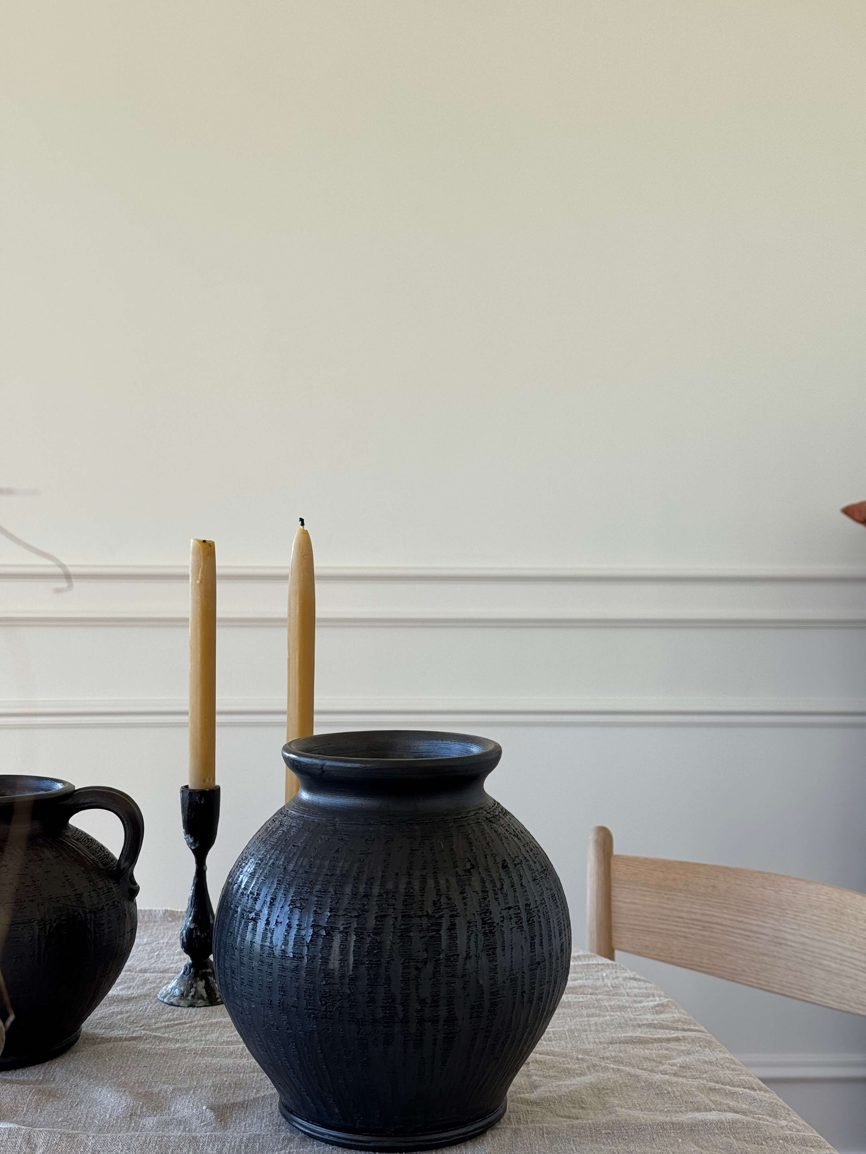 Handcrafted Black Clay Vase “Siwek”